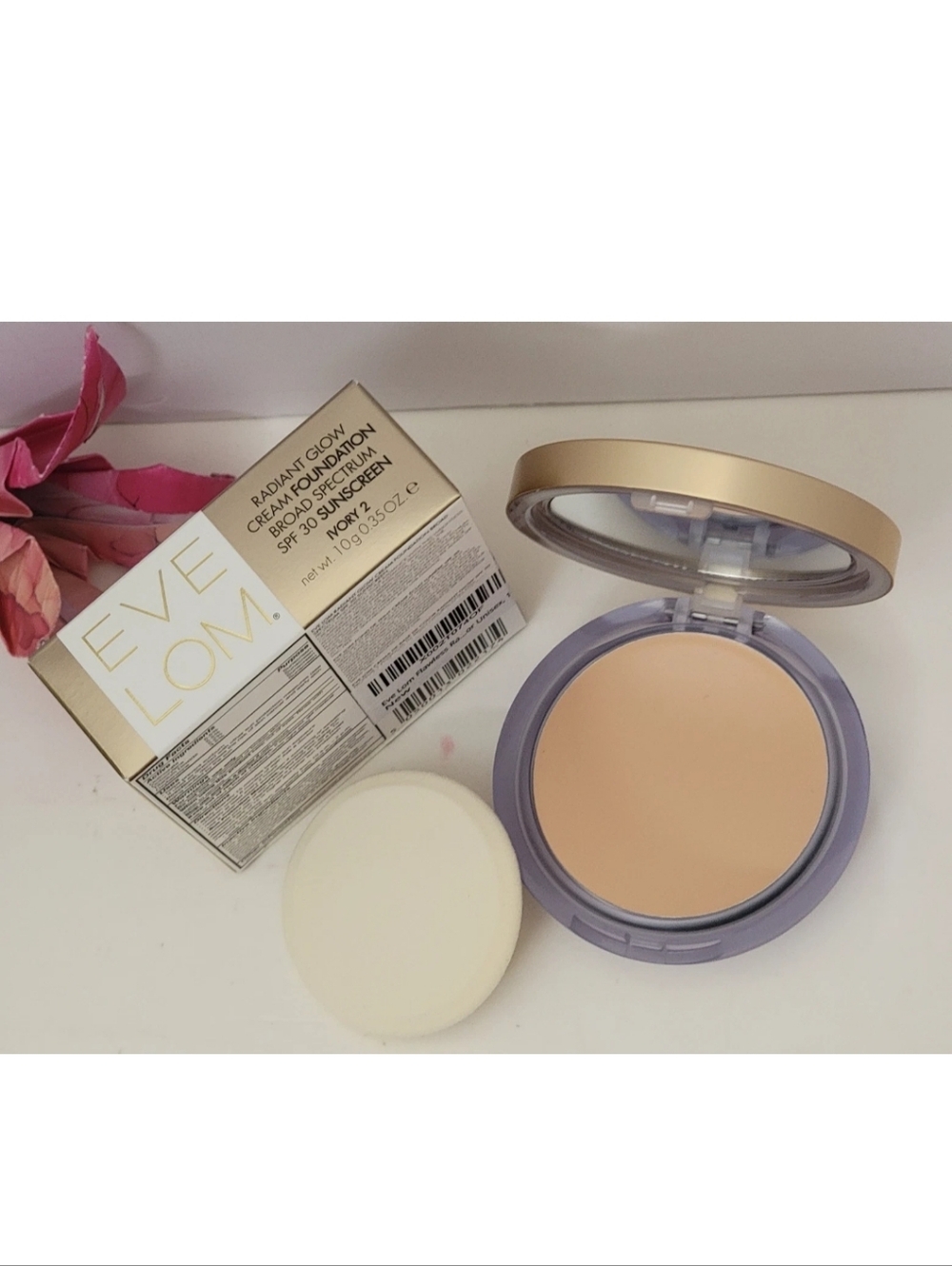EVE LOM RADIANT GLOW CREAM FOUNDATION 0.35 oz IVORY 2 NEW IN BOX